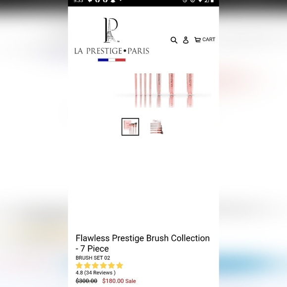 LA PREDIRE PRESTIGE •PARIS Flawless Makeup Brush Set RETAIL $300 - Picture 3 of 3